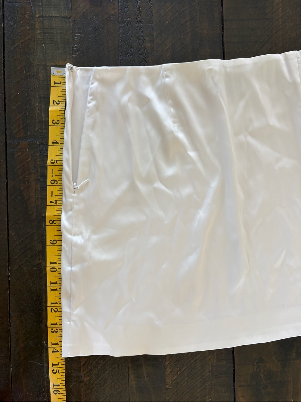 Sunday Best Cream Satin Mini Skirt - Picture 7 of 8